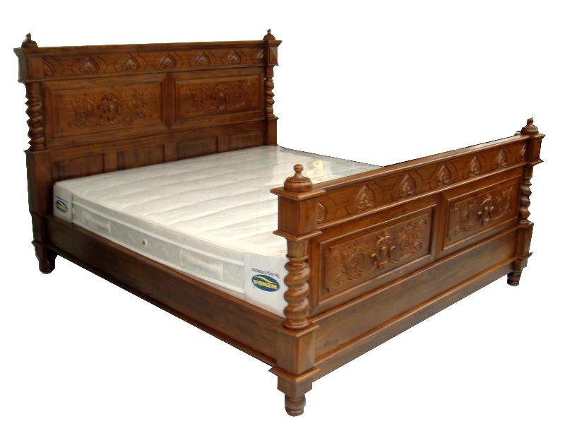 เตียงไม้สักโรมัน